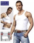 Tenues Sexy Homme Lingerie Sexy Marcel Blanc Ventre Plat