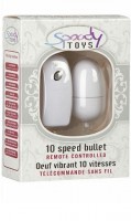 Oeuf vibrant télécommandé 10 vitesses blanc 6cm ø3