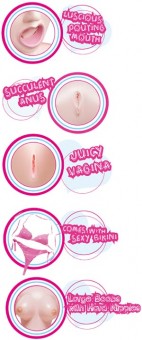Poupee Gonflable Vibrante Pamela Pink Power
