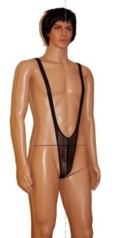 Body String Noir En Voile