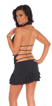 Ensemble Sexy Top et Jupe Noir