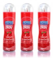 Pack de 2=3 Lubrifiants Fraise Durex Play