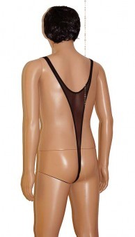Body String Noir En Voile