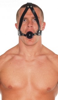 Gag Cuir Balle Silicone