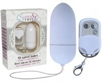 Oeuf vibrant télécommandé 10 vitesses blanc 8cm ø3 Oeuf vibrant télécommandé 10 vitesses blanc 8cm ø3