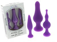 Set Sodomie Gode Anal Pourpre 10-13cm ø2-4