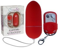 Oeuf vibrant télécommandé 10 vitesses rouge 8cm ø3