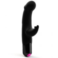 Vibro Rabbit Captain Charm Noir 17cm ø3,5