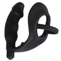 Cockring avec Plug Anal Vibrant 11cm ø4