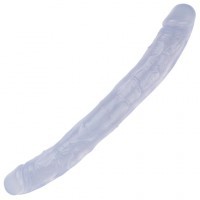 Gode Double Jelly Transparent 33cm ø3,5