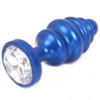 Bijou Anal Bleu Cristal 7cm ø3