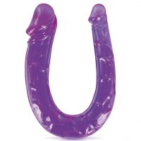 Mini Double Dong Réaliste Violet Glamy 29cm ø3