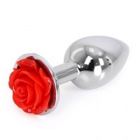 Buttplug Rose Rouge Aluminium 6cm ø3