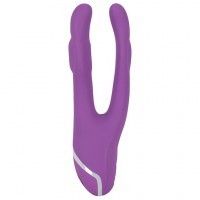 Double vibromasseur Swett Smile Violet 19cm ø3,5