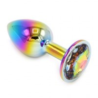 Buttplug Anal Arc-en-Ciel avec Bijou 7 cm ø2,5