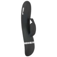 Vibromasseur Électrostimulation Rabbit Noir 19cm ø3