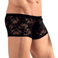 Boxer Dentelle à Fleurs Homme Noir