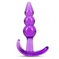 Plug Anal Triple Perles Débutant Violet ø2,5