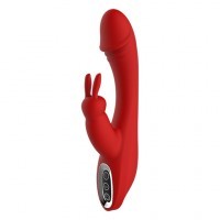 Vibromasseur Rabbit Gros Gland Révolution Rouge 21cm ø4