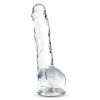 Dildo Ventouse Réaliste Transparent 21 cm ø4