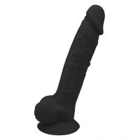 Gode Ventouse Réaliste Real Love Noir 18cm ø3,5