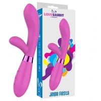 Vibromasseur Rabbit Jingle Fiesta Rose 20cm ø3,5