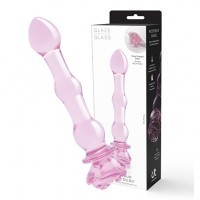 Gode Anal en Verre avec Rose 20cm ø3