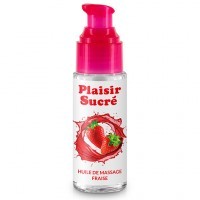 Huile de Massage Fraise Plaisir Sucré 50 mL