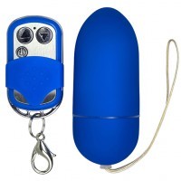 Oeuf vibrant télécommandé 10 vitesses bleu 8cm ø3,5