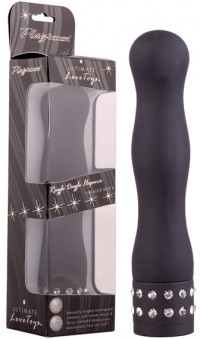 Vibromasseur Noir Strass Elegance