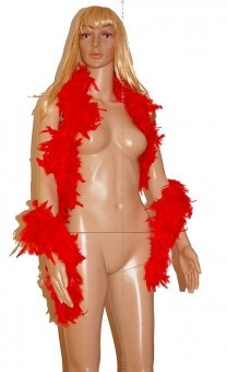 Boa Rouge en Plume