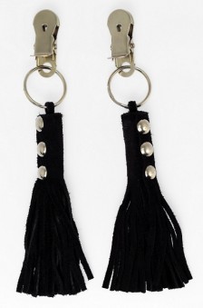 Pinces a Seins Cuir Noir