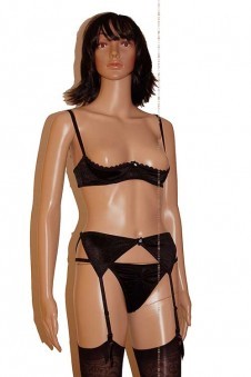 Ensemble Sexy Satin Seins Nus