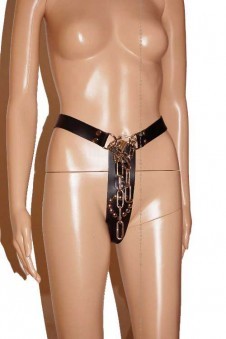 Ceinture Chastet� Cuir Chaine