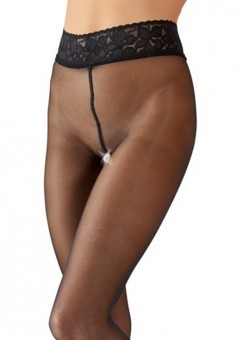 Collants Ouverts Ceinture Florale