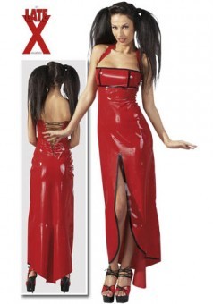 Robe Longue Latex Rouge