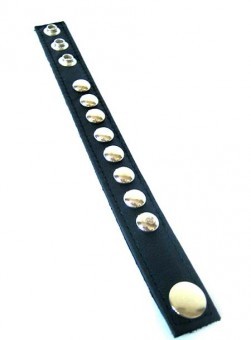 Cockring Cuir Rivets Fins