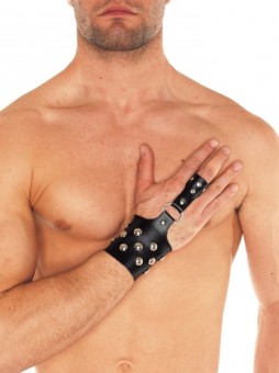 Bracelet Cuir Avec Bande De Doigt