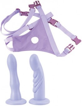 Gode Ceinture Mauve Duo 17cm �3-4