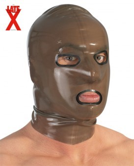 Cagoule Ouverte En Latex Marron