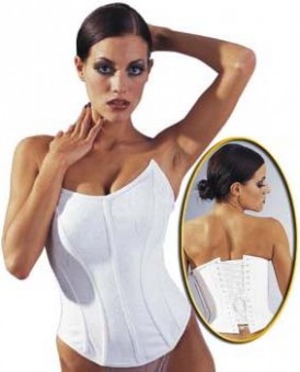 Corsage Blanc A Lacets