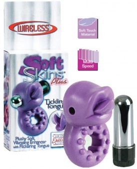 Cockring Mauve Langue Vibrante