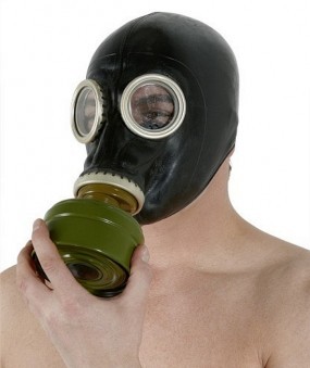 Masque A Gaz Cagoule Latex BDSM