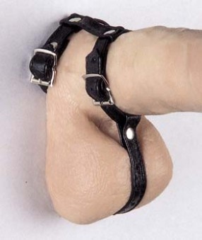 Cockring Cuir Attache Testicules