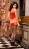 Bas R�sille Couture Jarreti�re Rouge