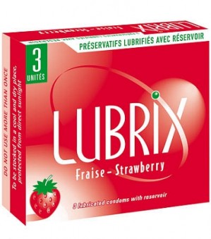 Pr�servatifs Fraise Lubrix X 3