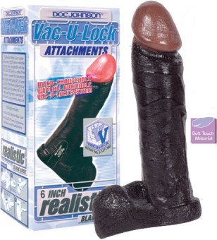 Gode Black Vac U Lock 18 cm