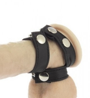 Ballstretcher Cuir Luxe et Cockring