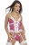 Gu�pi�re Et String Rose Et Blanc