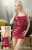 Robe Effet Mouill�e Rouge